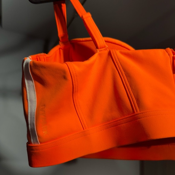 Adidas Ivy Park Corset Bikini Top in Solar Orange Size XL - Picture 5 of 8